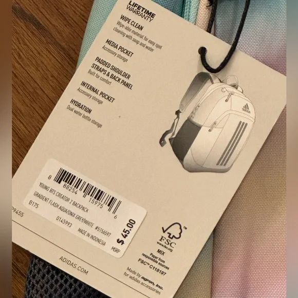 Brand New with Tags! Adidas Book Bag - Picture 2 of 3